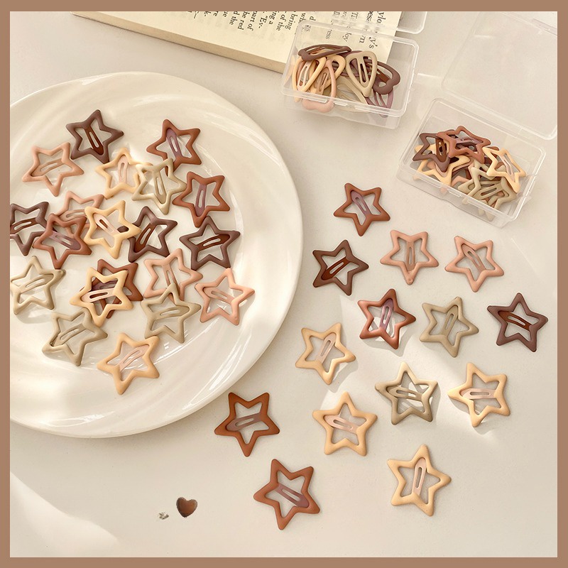 3Pcs Coreano Khaki Série Clipes Para Cabelo Matte BB Hairpin Acessório Meninas Doces em Oferta na Shopee