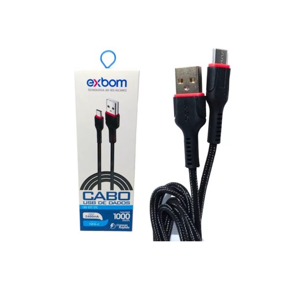 Cabo Tipo C para Tipo USB 2.4A Turbo 1 Metro