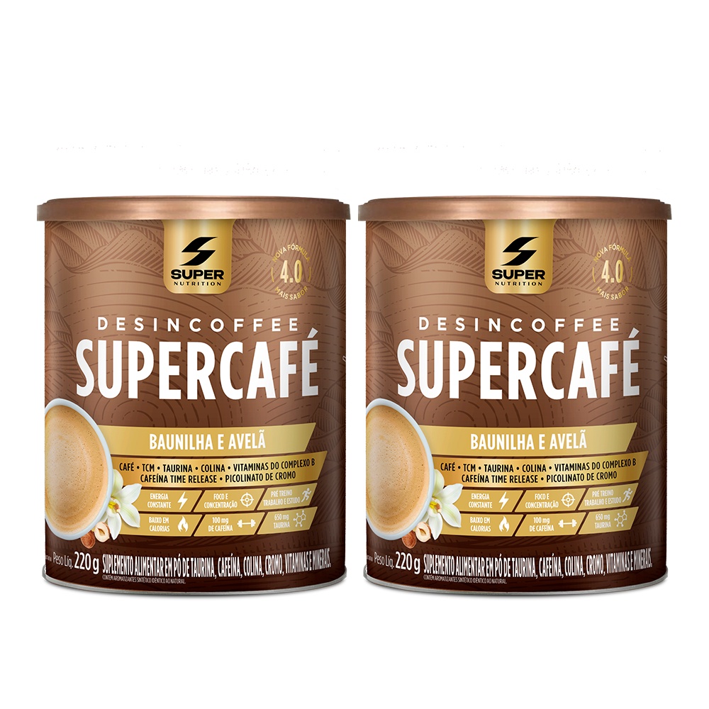 Kit 02 Desincoffee Supercafé Baunilha com Avelã