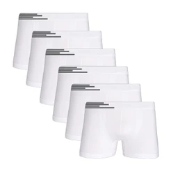 Kit 6 Cuecas Boxer Microfibra Up Underwear 436 Branco