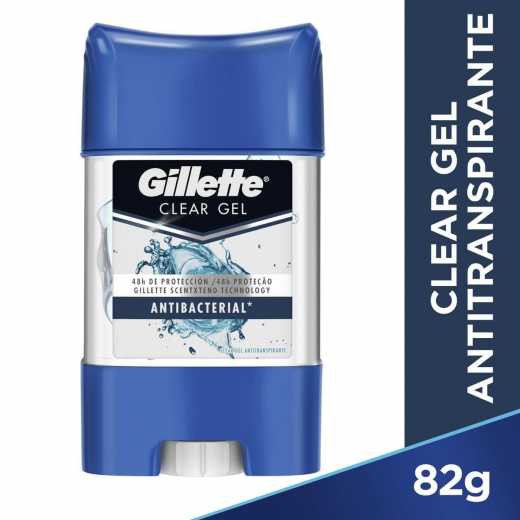 Desodorante Antibacterial Clear Gel Gillette  Antitranspirante Masculino Com 82g em Oferta na Shopee