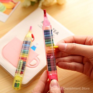 20 Cores Lápis De Cera Para Estudantes Cor Desenho Arte Multicolor Kawaii Crianças Escola Papelaria Suprimentos