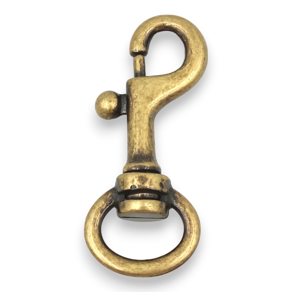 MOSQUETÃO ITALIANO PARA BOLSA E ARTESANATO PET 15MM PREMIUM - 1 UND - OURO VELHO