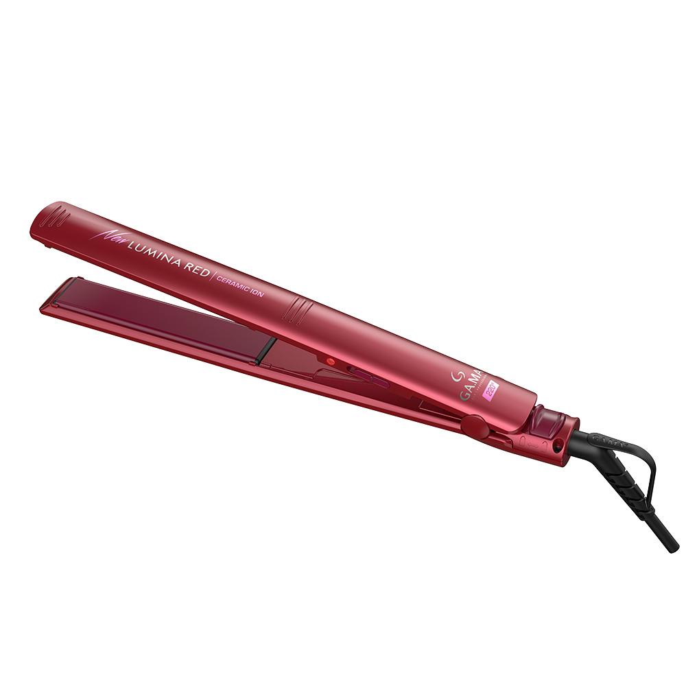 Prancha de Cabelo Elegance New Lumina Red Ceramic Íon Bivolt Gama Italy