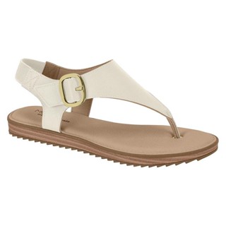 Sandália Modare Feminina Branco Off Dourado Preto Ref:7141.141