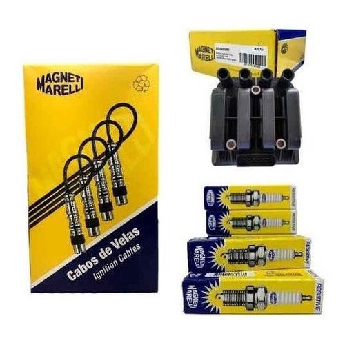 Kit Bobina Cabo E Vela Gol G5 1.0 8v Flex 2008 2012 -6 Pinos em Oferta na Shopee