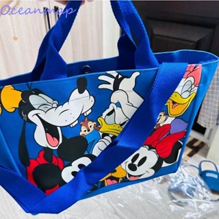 OCEANMAP Saco De Um Ombro , Lona Mickey Print Simples De Desenho Animado Tailandês De Alta Capacidade Para Mulheres