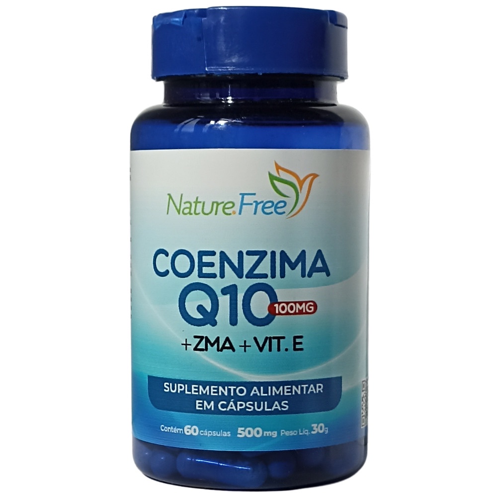 Suplemento Alimentar - Coenzima Q10 100MG + ZMA + VITAMINA E 60 Cápsulas - Matéria prima importada!