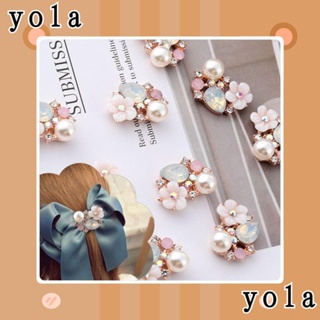 YOLA 10/20PCS Vestuário Fivela De Roupa Flatback Rhinestone Botão De Flores Botões De Decoração DIY em Oferta na Shopee