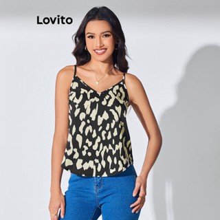 Lovito Regata Básica Boho Leopard Para Mulheres LBL07221