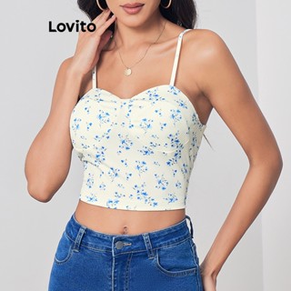 Lovito Regata Feminina Casual Ditsy Com Estrutura Floral LBL07222