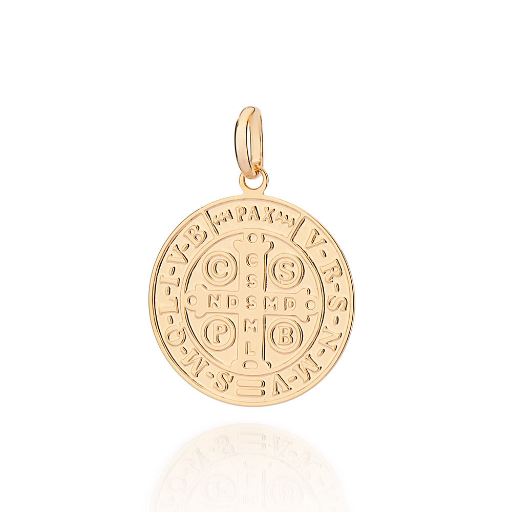 Pingente Rommanel Medalha São Bento Oração Verso - 542860 Original