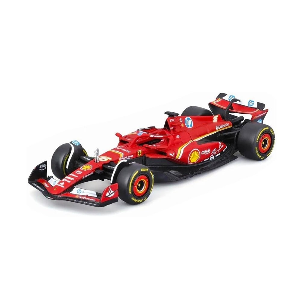Miniatura Fórmula 1 Ferrari SF-24 - #16 Charles Leclerc - Ferrari Racing (2024) - 1:43 - Burago