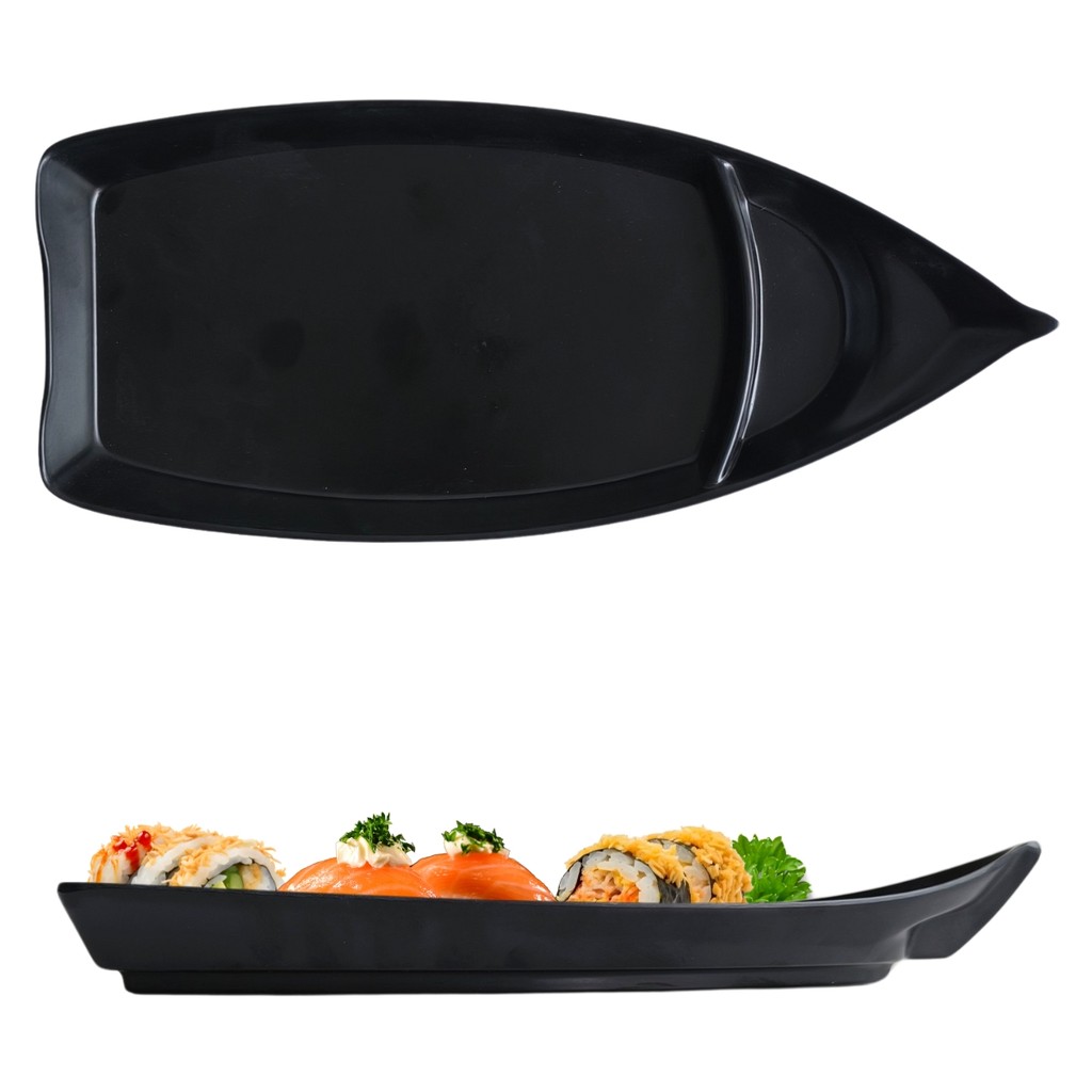 Prato Sushi 26cm Melamina Resistente Premium Oriental