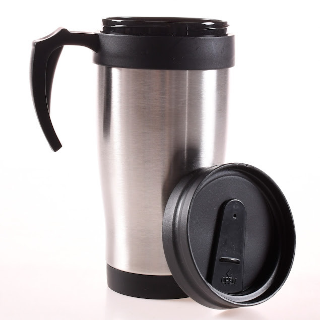 Caneca Termica Para Viagem Aco Inox Duplo 400ml Com Tampa