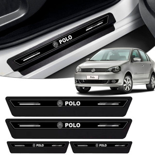Kit 8pç Soleira Premium Protetor Porta Polo Hatch Sedan Todos os anos
