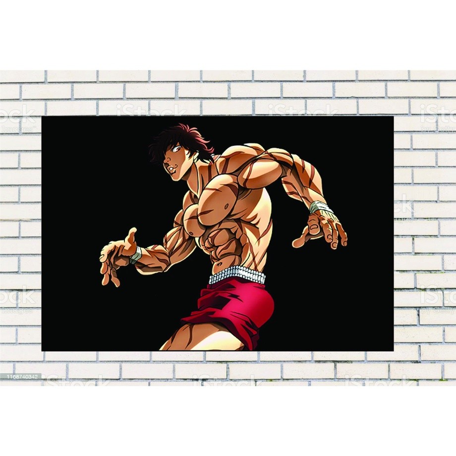 Quadro Decorativo Baki Hanma HD TV Animes Lindo 01 1 Peça 60x40 Mdf De Alta Qualidade