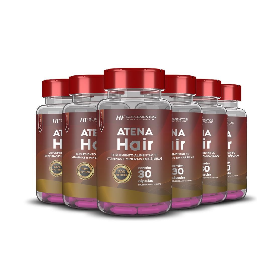6X ATENA HAIR SKIN NAILS HF SUPLEMENTOS 30 CAPS