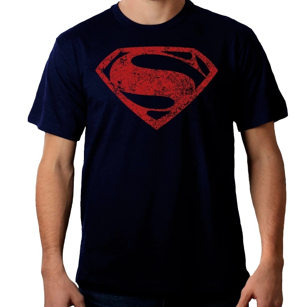 Camisa Camiseta Adulto 100% Algodão Super Heroi Super Man