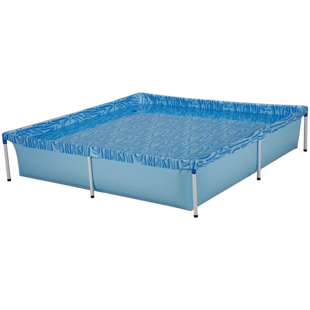 Piscina Estrutural Armação Retangular Infantil 1500L PVC Mor