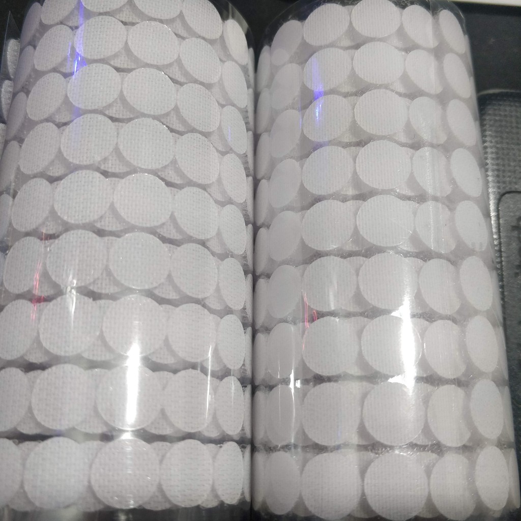 50 pares de mini velcro adesivo redondo 10mm