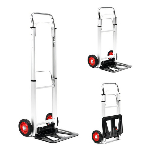 Carrinho Para Cargas Multiuso 100% Alumínio Reforçado Dobrável Retrátil Suporta 150 Kg em Oferta na Shopee