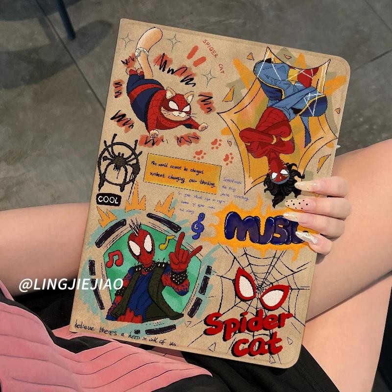 Capa Capinha Silicone Flip Marvel para Tablet Samsung Galaxy Tab S6 Lite A9 PLU