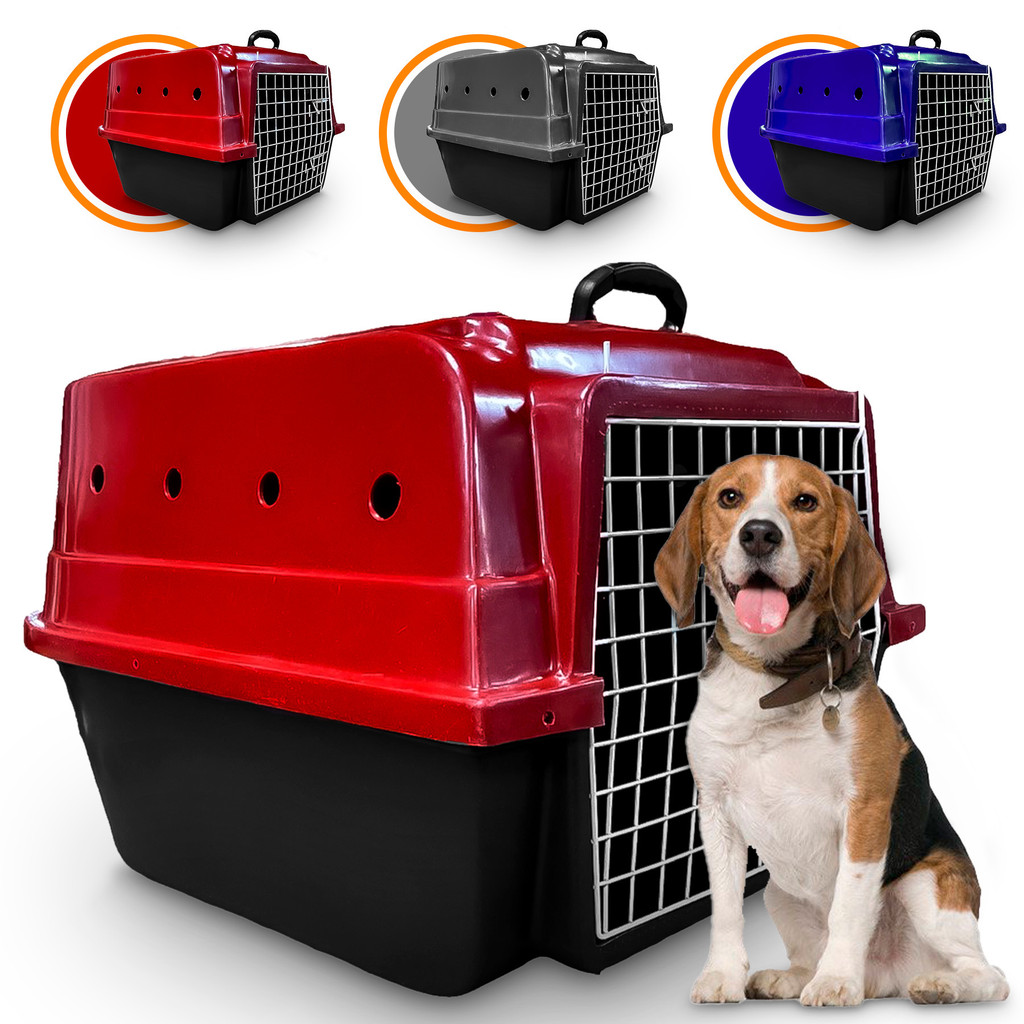 Caixa De Transporte Grande Super Reforçada Para Cachorro Porte Médio