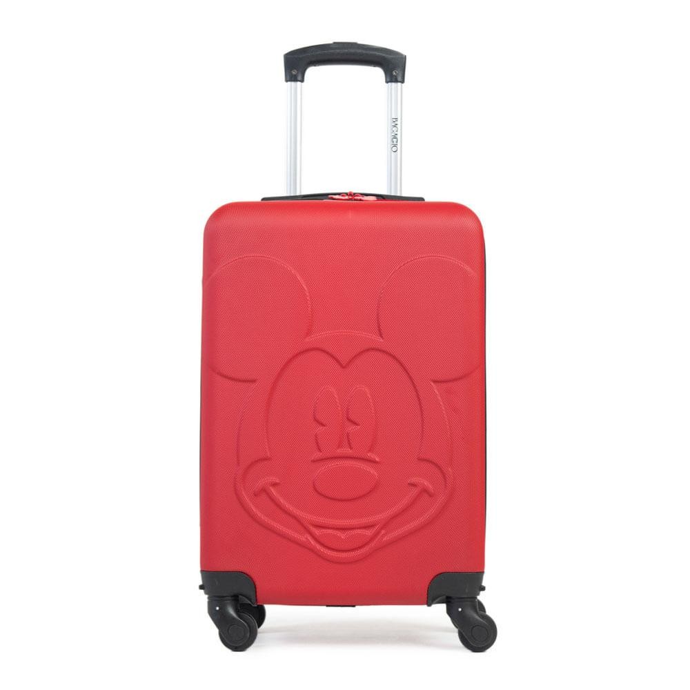 Mala de Bordo Abs 4 Rodas Mickey  3D Vermelha em Oferta na Shopee