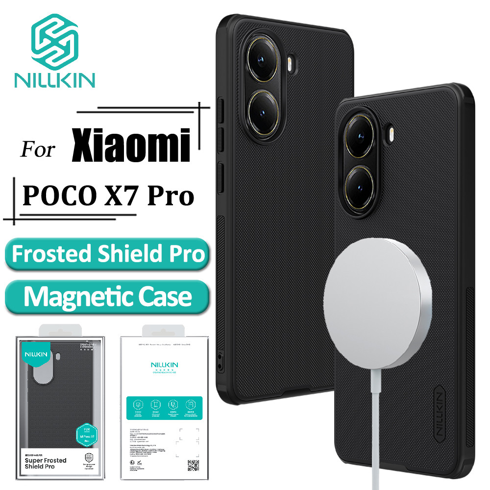 Nillkin Capa Magnética Para Poco X7 Pro Super Frosted Shield Traseira À Prova De Choque em Oferta na Shopee