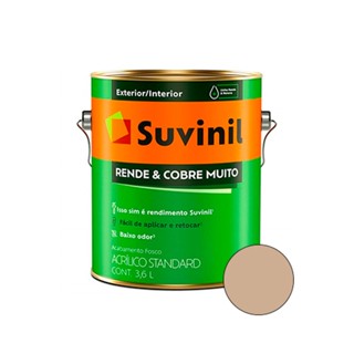 Tinta Acrílica Rende e Cobre Muito Camurça Fosco 3,6L - SUVINIL