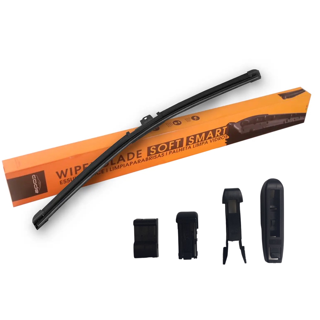 Palheta Automotiva De Para-Brisa 28" Com Haste Maleável Evita Riscos Com Adaptador De Encaixe em Oferta na Shopee