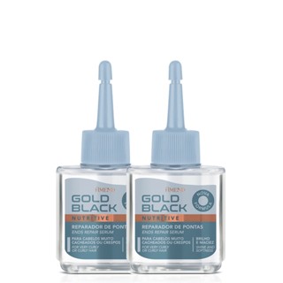 Kit Com 2 Oleo Reparador de Pontas Amend Gold Black 30ml