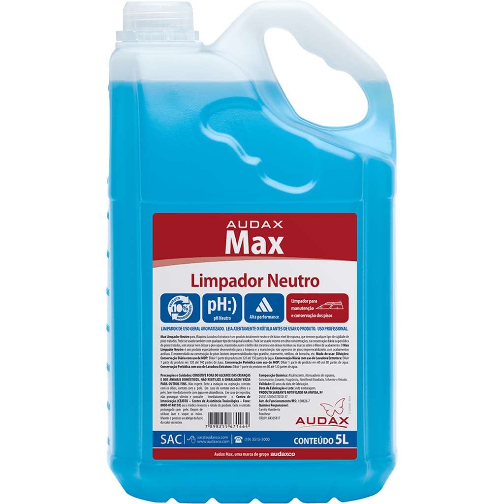 Limpador Neutro Audax Max - 5L