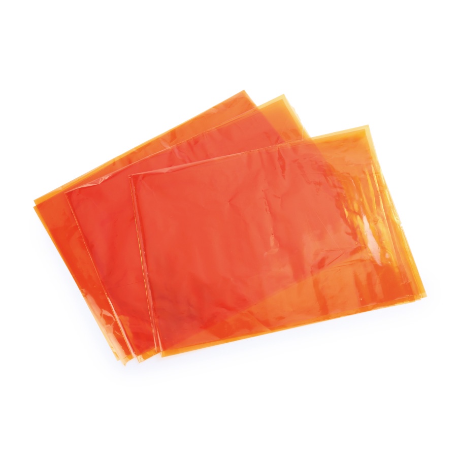 Folha Para Decorar Lâmpada - Laranja - 85x100cm  - 3 unidades - Cromus - Rizzo