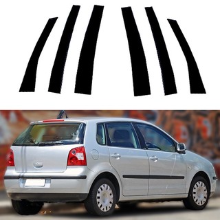 Para Volkswagen Polo Mk4 (9N) 5 Portas Hatchback 2002-2010 Pilar Do Carro Posts Porta Janela Guarnição Capa Adesivos