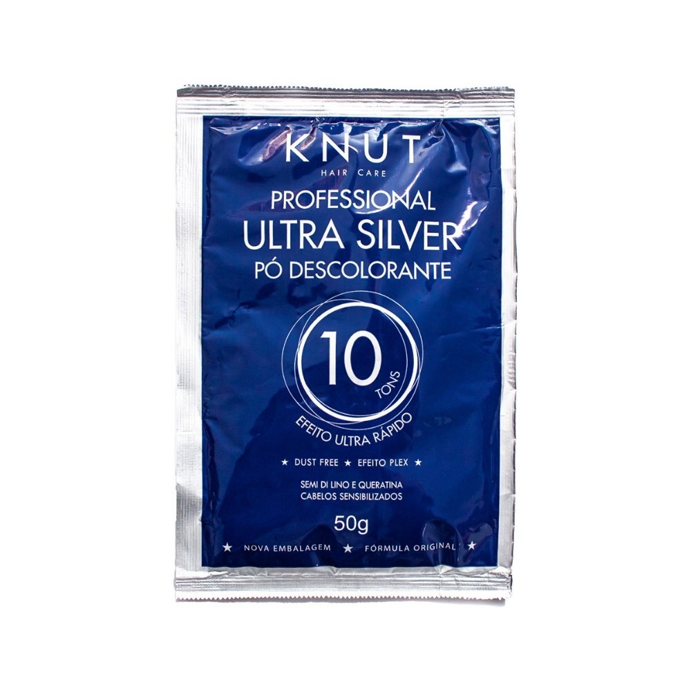 Pó Descolorante Silver Ultra Premium Sache Knut 50g em Oferta na Shopee