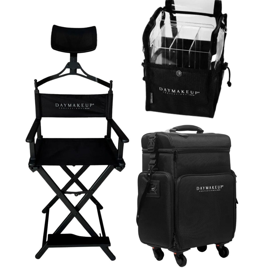 Kit Cadeira + Maleta + Organizador de Pinceis Daymakeup