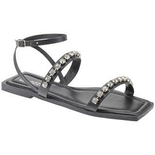 Sandália Feminina Rasteira Flatform Rasteirinha Pedraria em Oferta na Shopee
