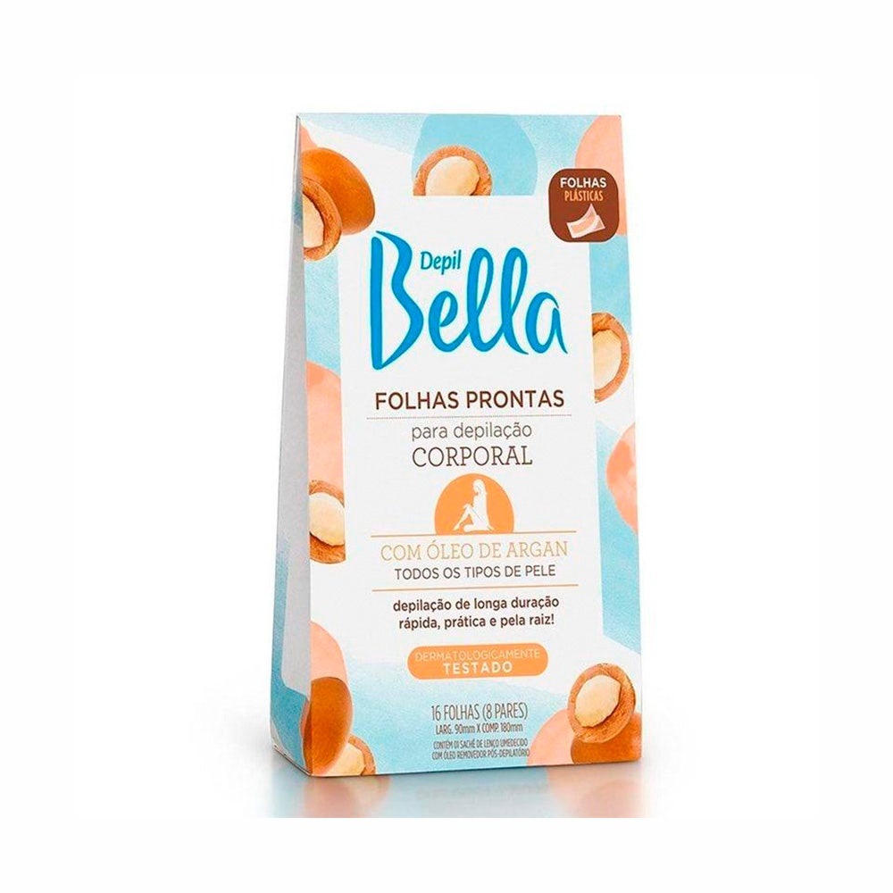 Folhas Prontas Para Depilação Facial Depil Bella Argan 16Fls
