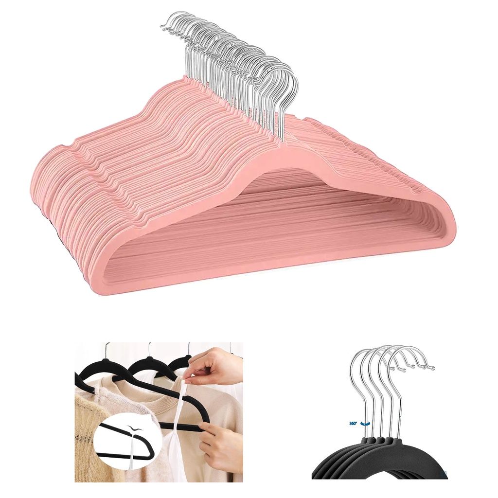 Cabide Veludo Infantil Slim Antideslizante Profissional Luxo