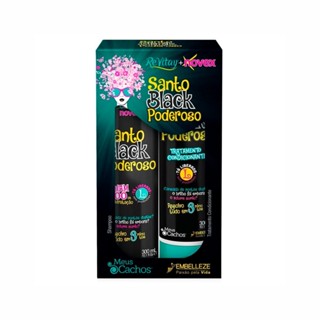 Kit Shampoo + Condicionador Novex Meus Cachos Santo Black Poderoso