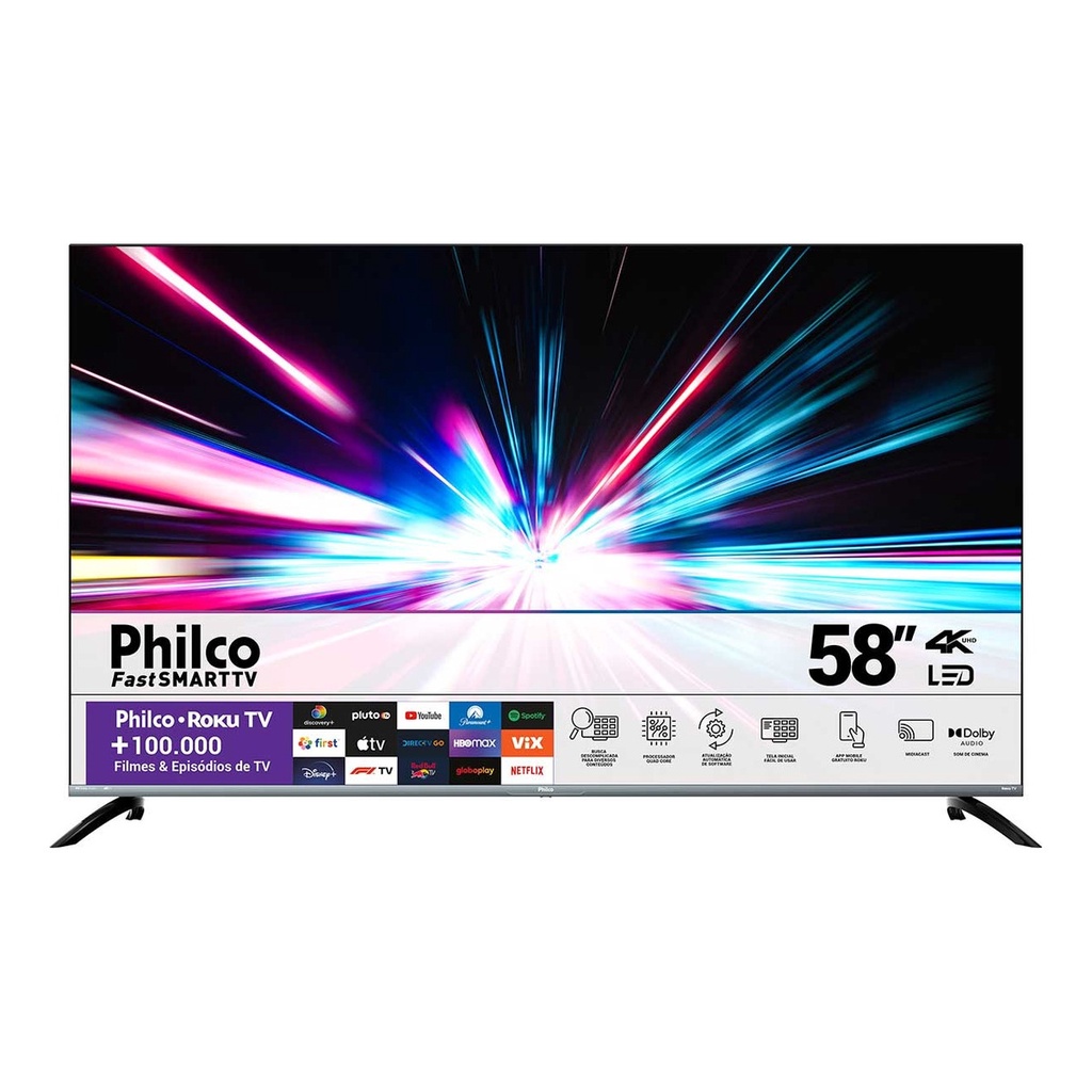 Smart Tv Philco Ptv58g70r2csgbl Led Roku Os 4k 58 110v/240v