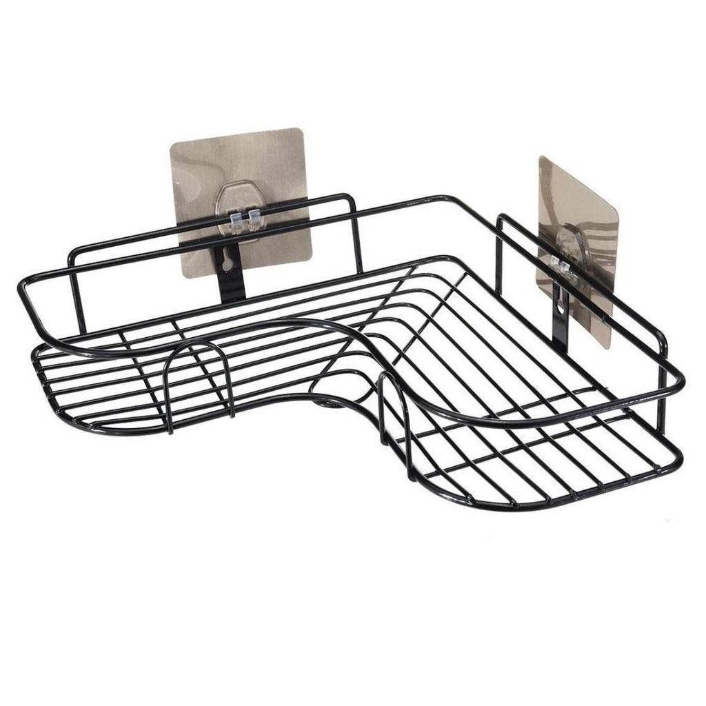 Suporte Porta Shampoo PRETO Prateleira de banheiro suporte adesivo para parede