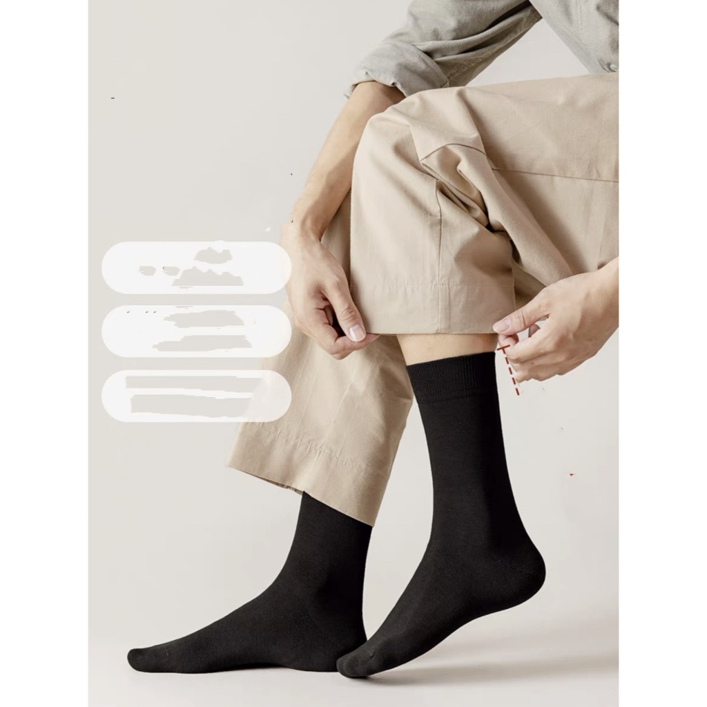 kit6 e 12 pares meia de terno masculino cano alto meia social basico fino para verao