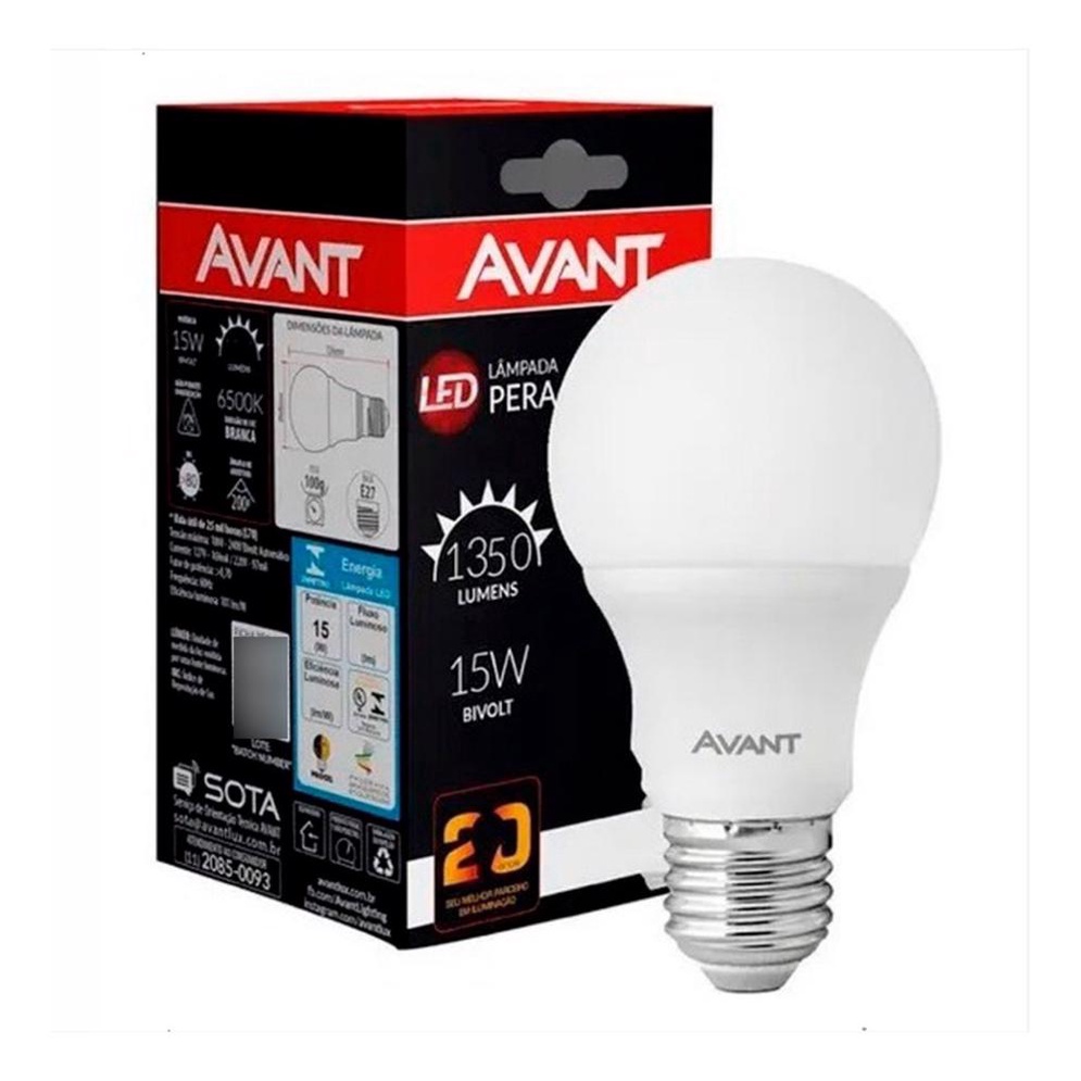 LAMPADA BULBO 15W 6500K - AVANT