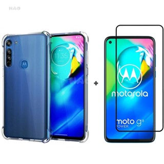 Película Vidro + Capinha Para Moto G8 Power. Kit Motorola Capa Transparente e Pelicula 3D/9D