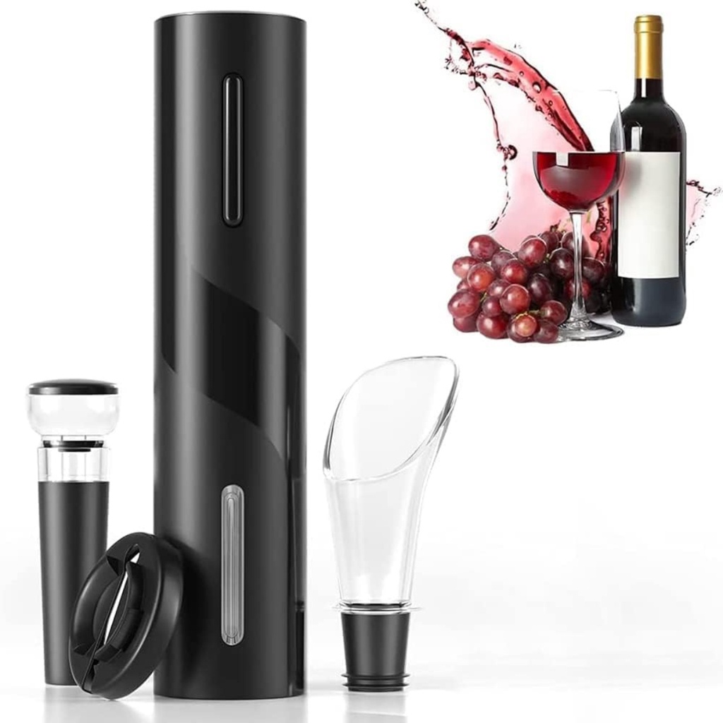 Kit abridor de Vinho Elétrico Saca Rolha Automatico Recarregável Profissional portátil