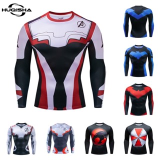 Marvel Avengers 3D Camiseta Impressa Homens Compressão GYM Sportswear Jersey Quick Dry