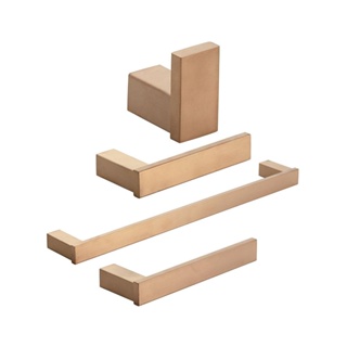 Acessórios Para Banheiro 4 Peças Aço Inox 304 São Domingos Pingoo - Dourado Rose em Oferta na Shopee